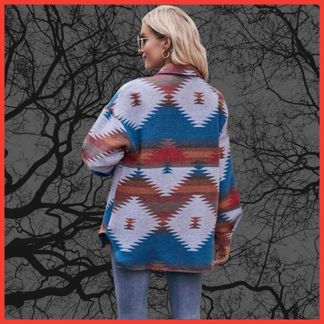 Southwestern Print Wool Jacket
