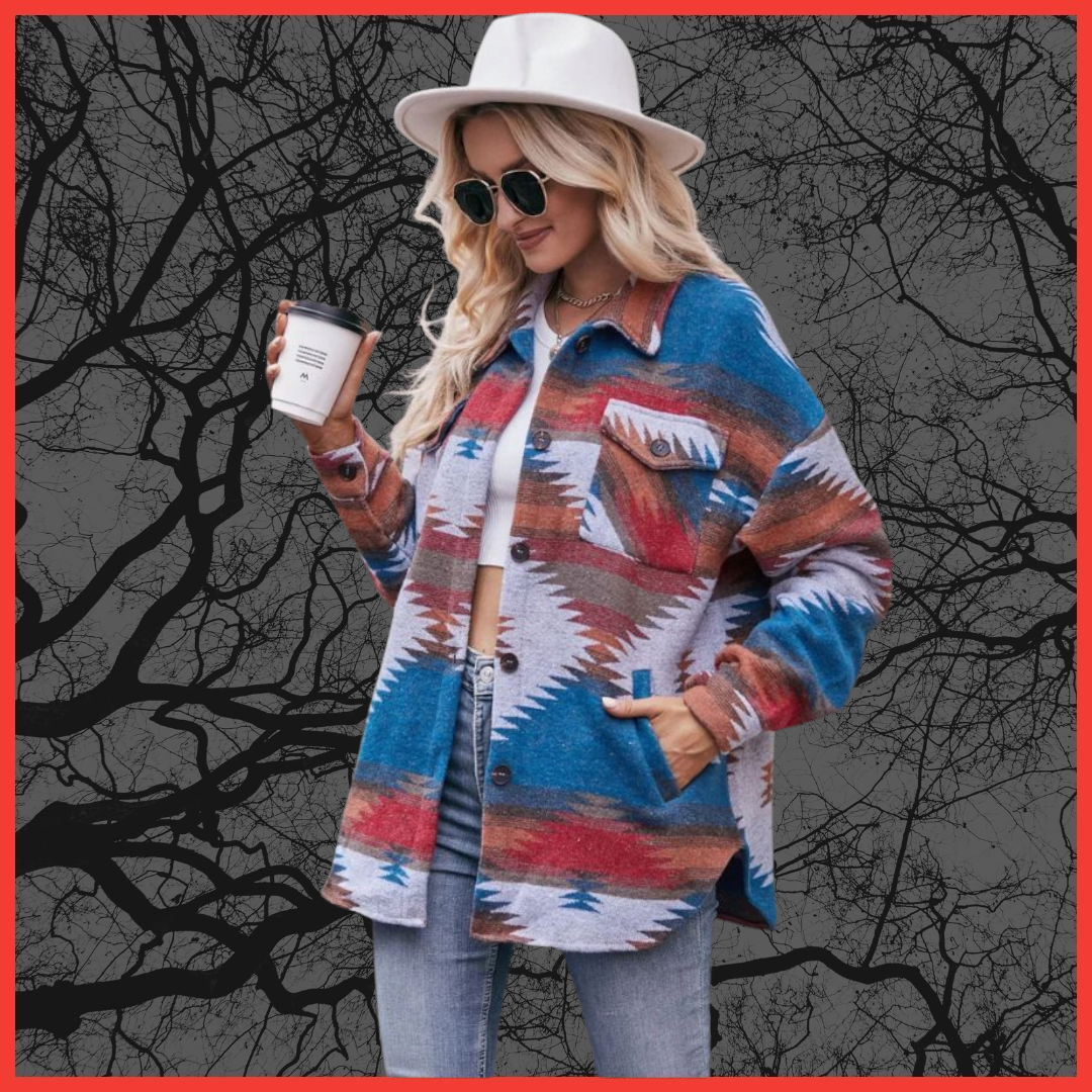 Southwestern Print Wool Jacket
