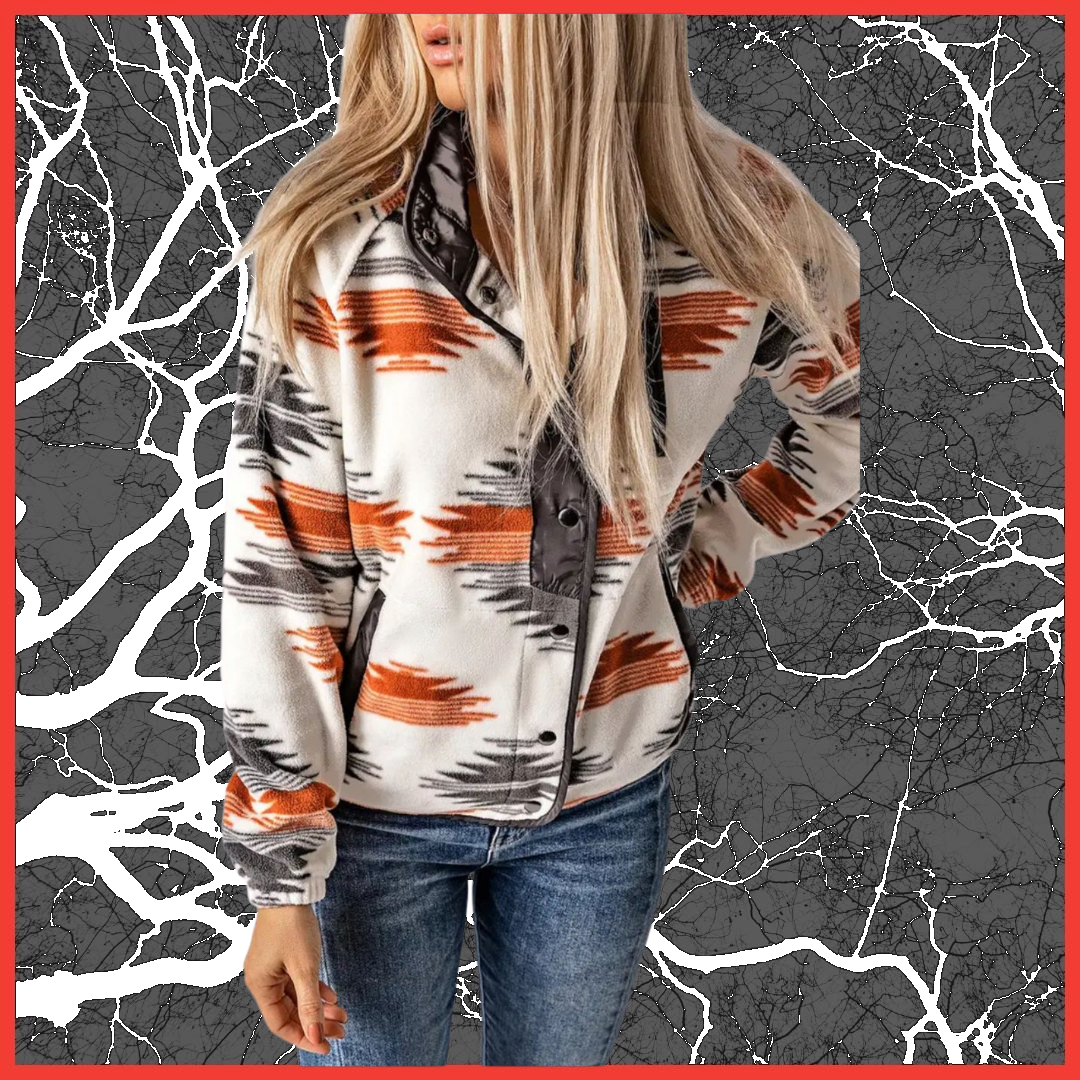 Southwestern Print Fleece Jacket