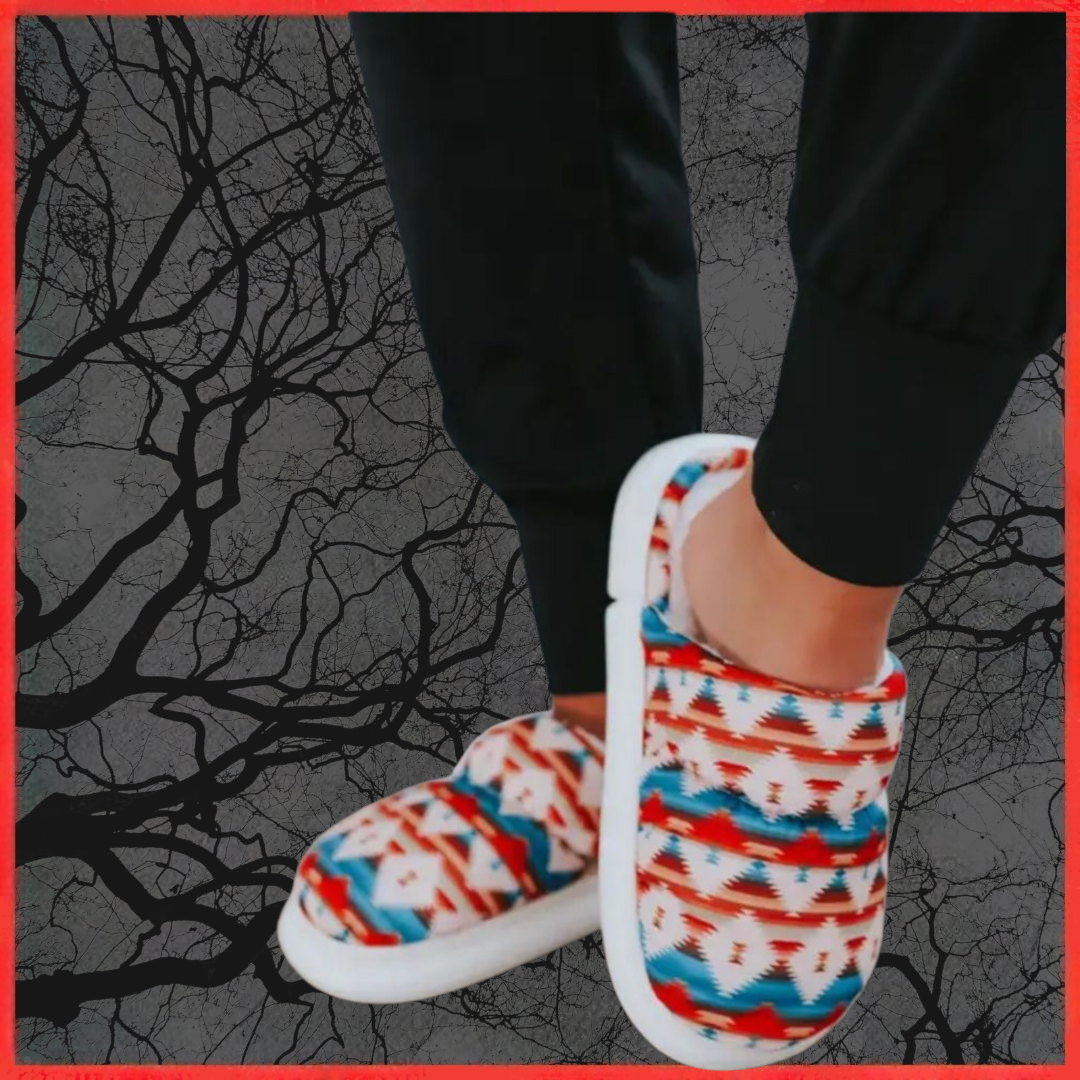 Southwestern Print Slippers